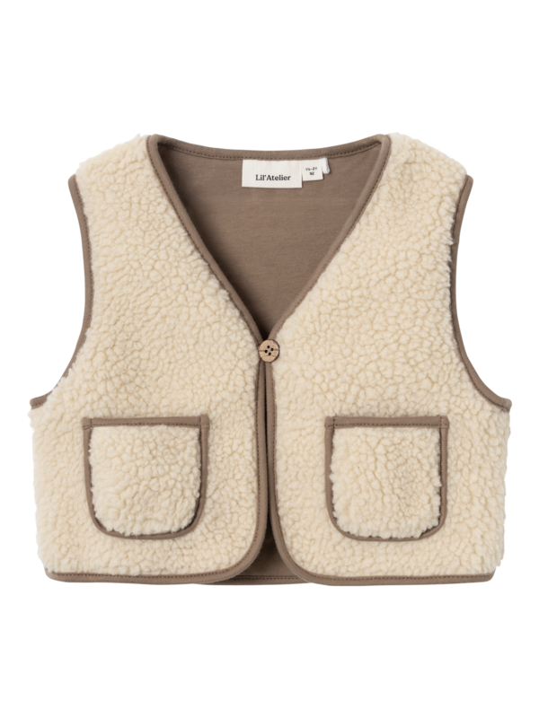 Lil Atelier Lil Atelier | Gilet Jono Sherpa zand