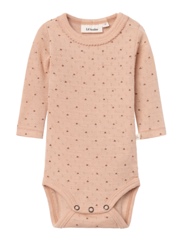 Lil Atelier Lil Atelier | Wollen romper Nava rugby tan