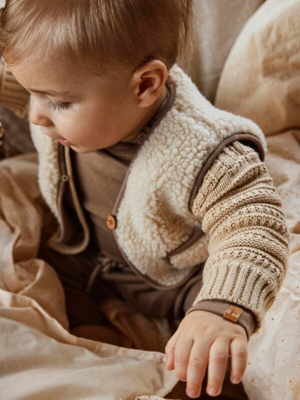 Lil Atelier Lil Atelier | Gilet Jono Sherpa zand