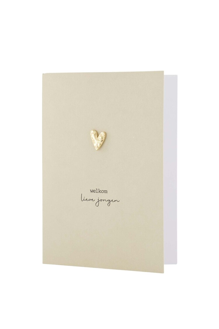 Zusss Zusss | Wenskaart broche welkom lieve jongen