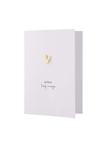 Zusss Zusss | Wenskaart broche welkom lief meisje