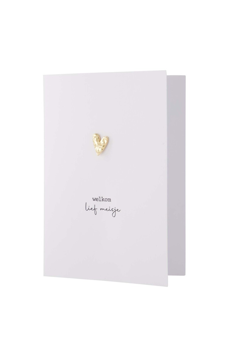 Zusss Zusss | Wenskaart broche welkom lief meisje