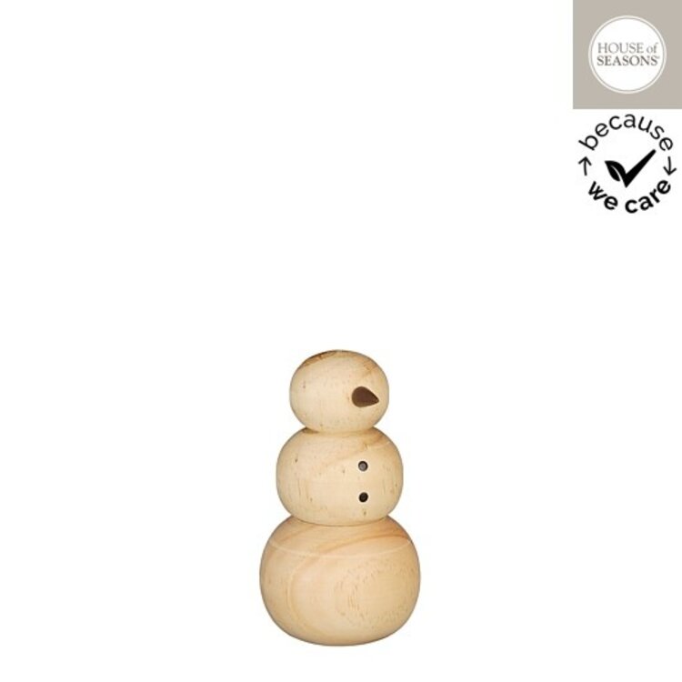 Stijl28 | Sneeuwman bruin 12x7cm