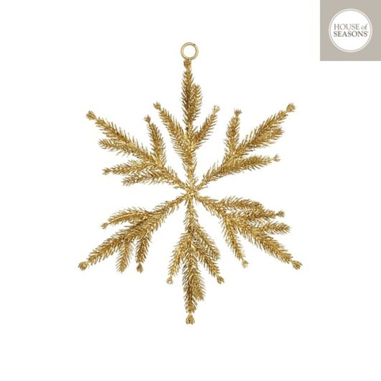 Stijl28 | Sneeuwvlok goud 2x30cm