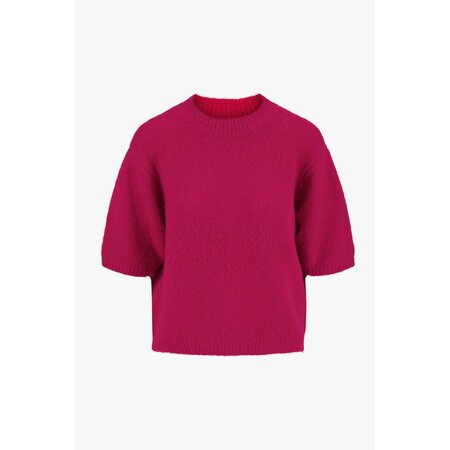 Zusss Zusss | Trui met boothals roze rood