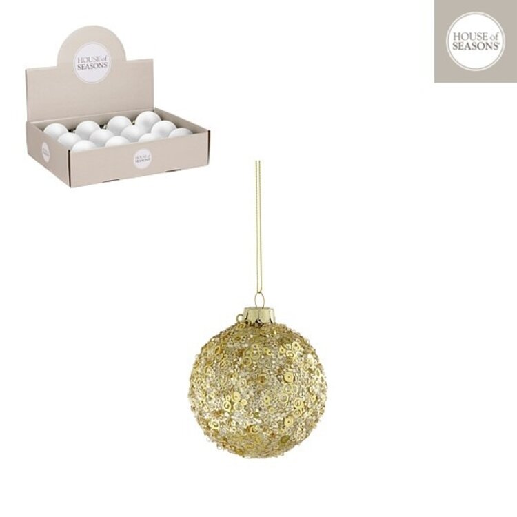 Stijl28 | Kerstbal goud 8cm