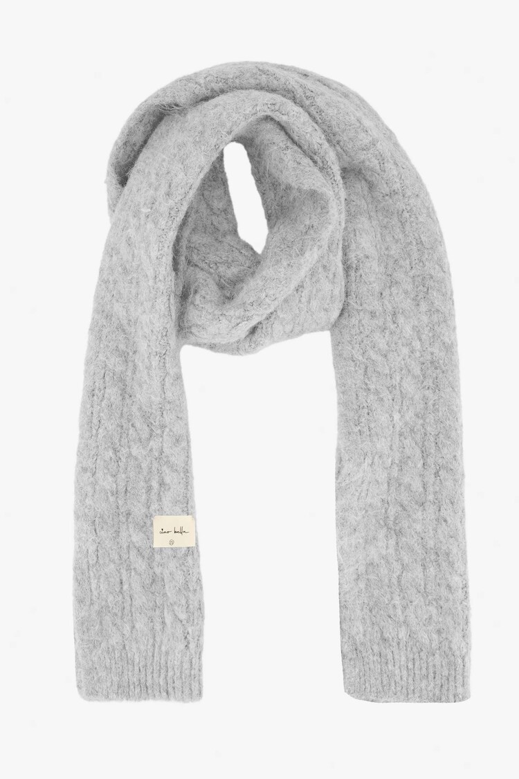 Zusss Zusss | Sjaal met kabel lichtgrijs