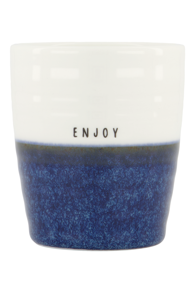 Zusss Zusss | Koffiemok enjoy donkerblauw/ wit