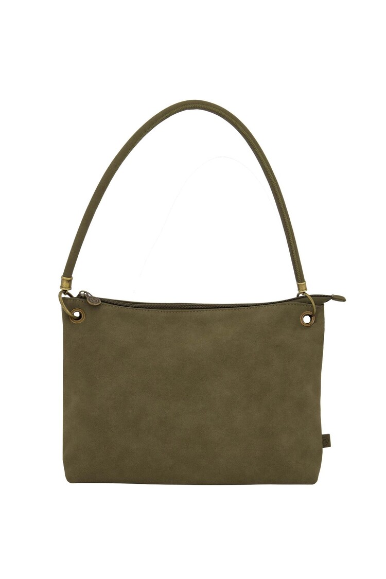 Zusss Zusss | Basic schoudertas met hengsel M donkergroen