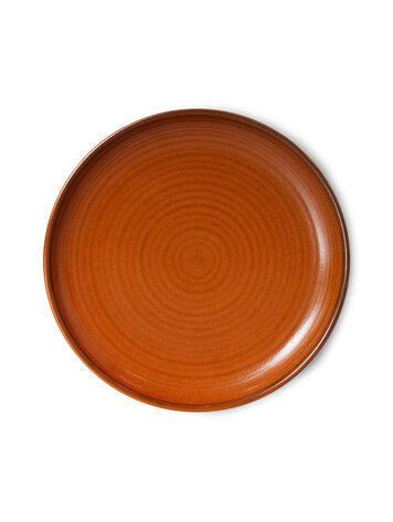 HK Living | Chef ceramics side plate burned orange