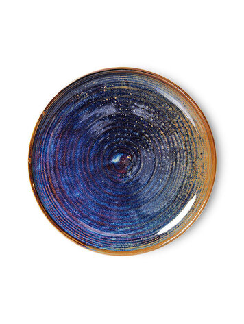 HK Living | Chef ceramics side plate rustic blue
