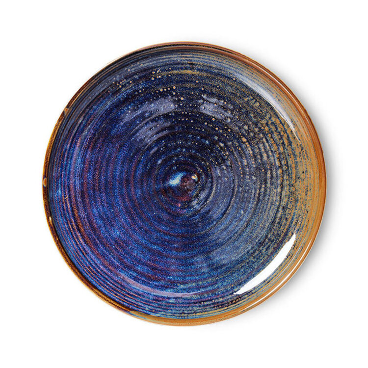 HK Living | Chef ceramics side plate rustic blue