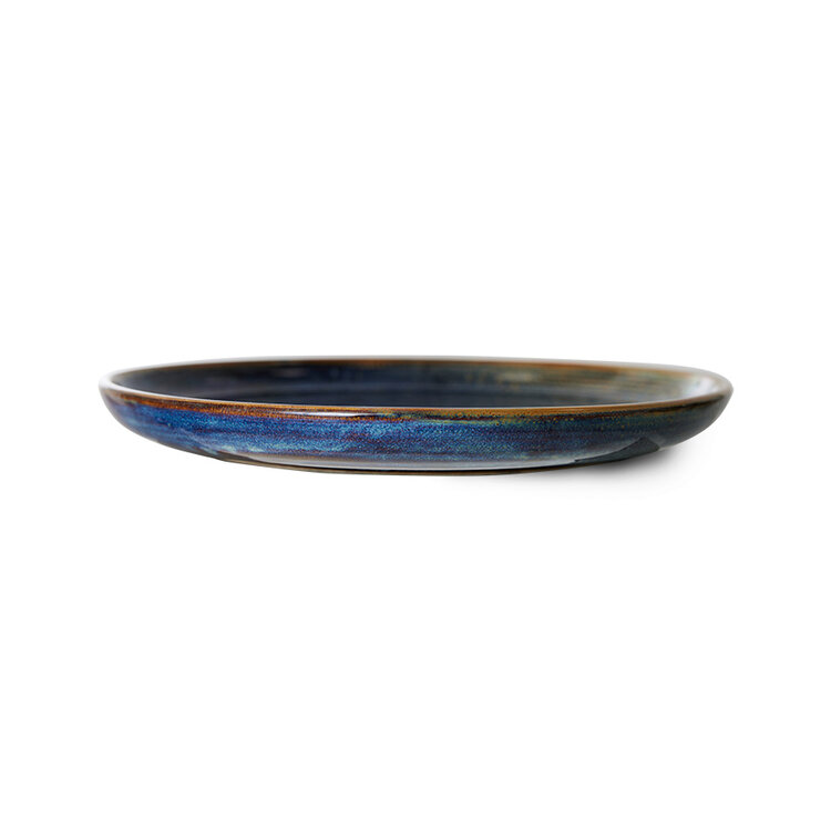 HK Living | Chef ceramics side plate rustic blue
