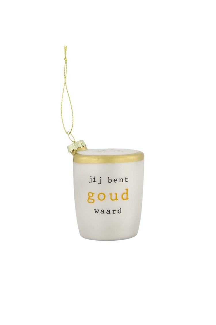 Zusss Zusss | Kerstornament koffiekopje wit