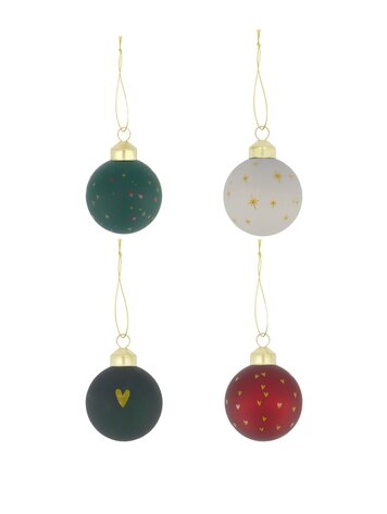 Zusss Zusss | Doosje met kerstballen 6cm doorsnee