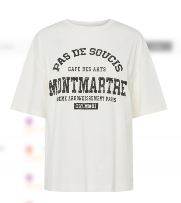 Pieces Pieces | T-shirt Maude offwhite