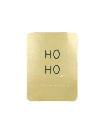 Zusss Zusss | Ansichtkaart hohoho goud