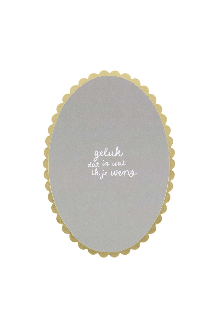 Zusss Zusss | Ansichtkaart geluk grijs/blauw