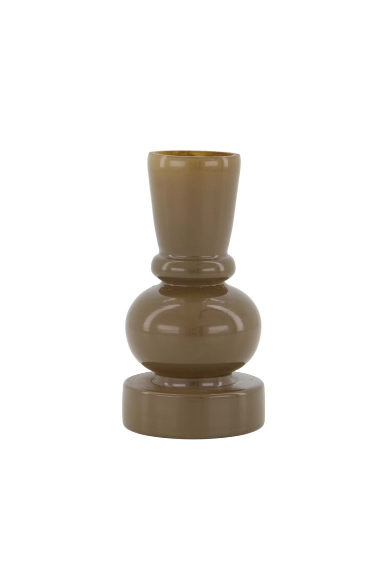 Zusss Zusss | Glazen vaasje warm grijs