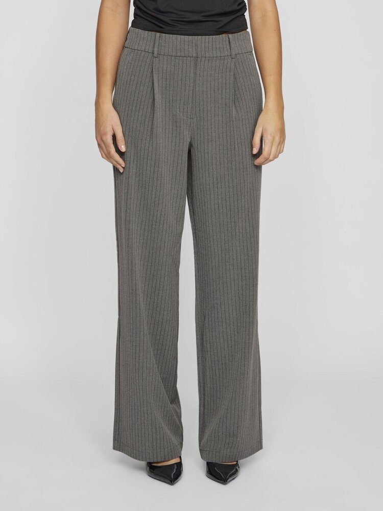 Vila Vila | Pantalon winnie gestreept grijs