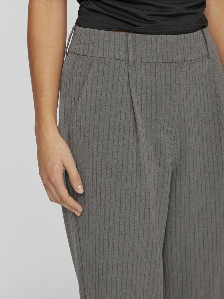 Vila Vila | Pantalon winnie gestreept grijs