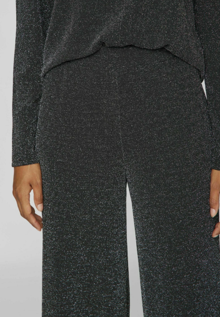 Vila Vila | Broek Eleina black/silver