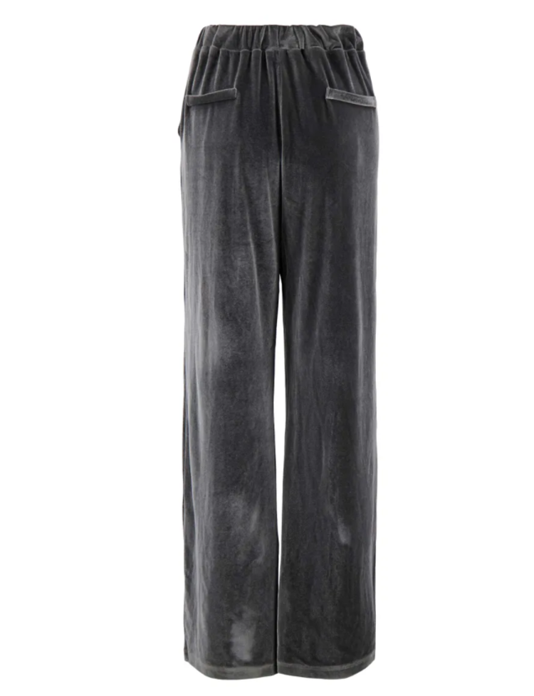 Zusss Zusss | Fluwelen broek antraciet