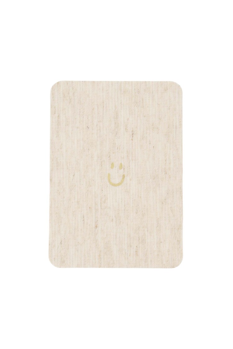 Zusss Zusss | Ansichtkaart smiley linnen