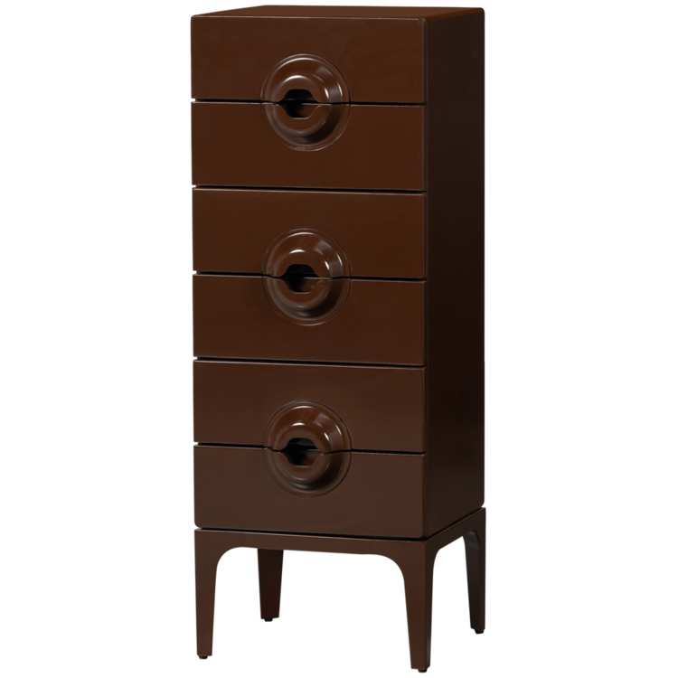 WOOOD. Woood | Merge ladekast 6 lades hout bruin/rood