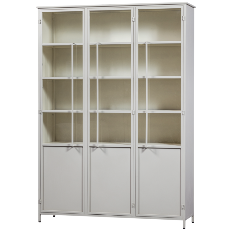 WOOOD. Woood | Exhibit XL 3 deurs vitrinekast metaal zand