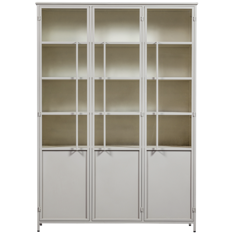 WOOOD. Woood | Exhibit XL 3 deurs vitrinekast metaal zand