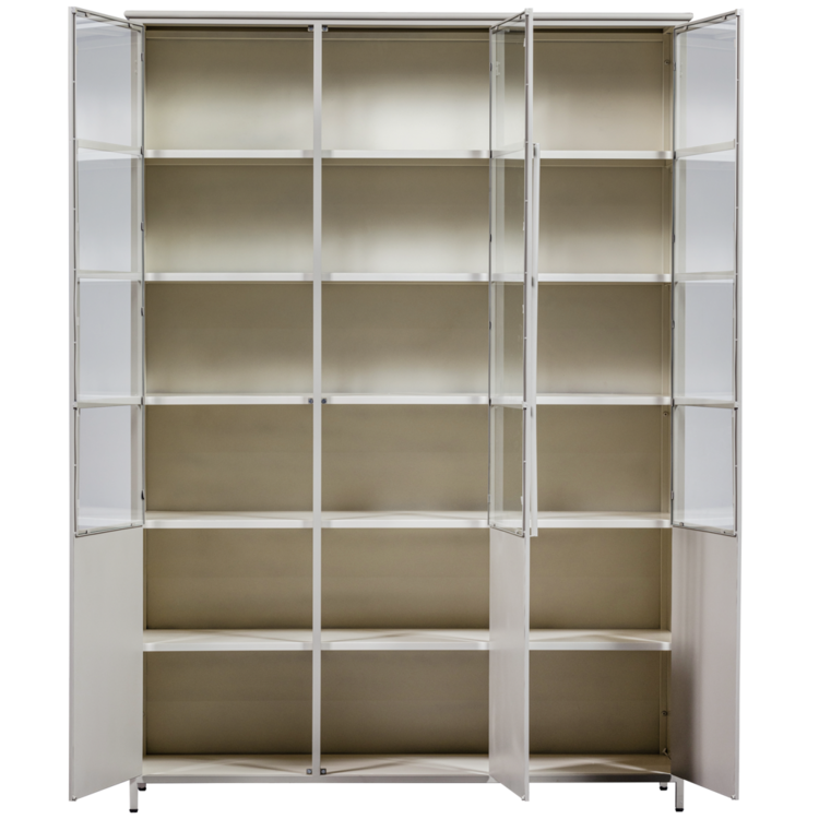 WOOOD. Woood | Exhibit XL 3 deurs vitrinekast metaal zand