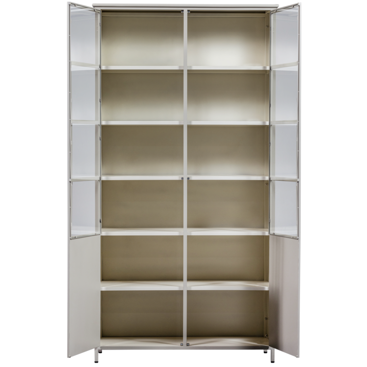 WOOOD. Woood | Exhibit XL 2 deurs vitrinekast metaal zand