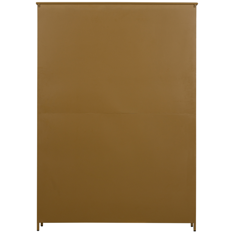 WOOOD. Woood | Exhibit XL 3 deurs vitrinekast metaal honing geel