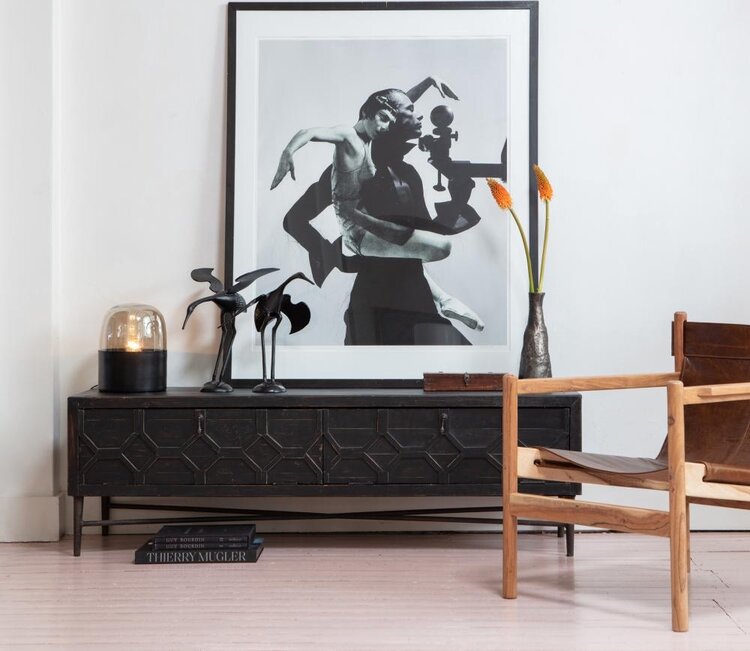 WOOOD Woood | Bequest tv meubel zwart 160cm