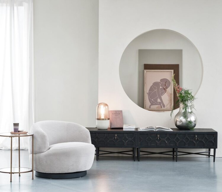 WOOOD Woood | Bequest tv meubel zwart 160cm