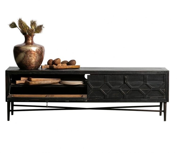 WOOOD Woood | Bequest tv meubel zwart 160cm