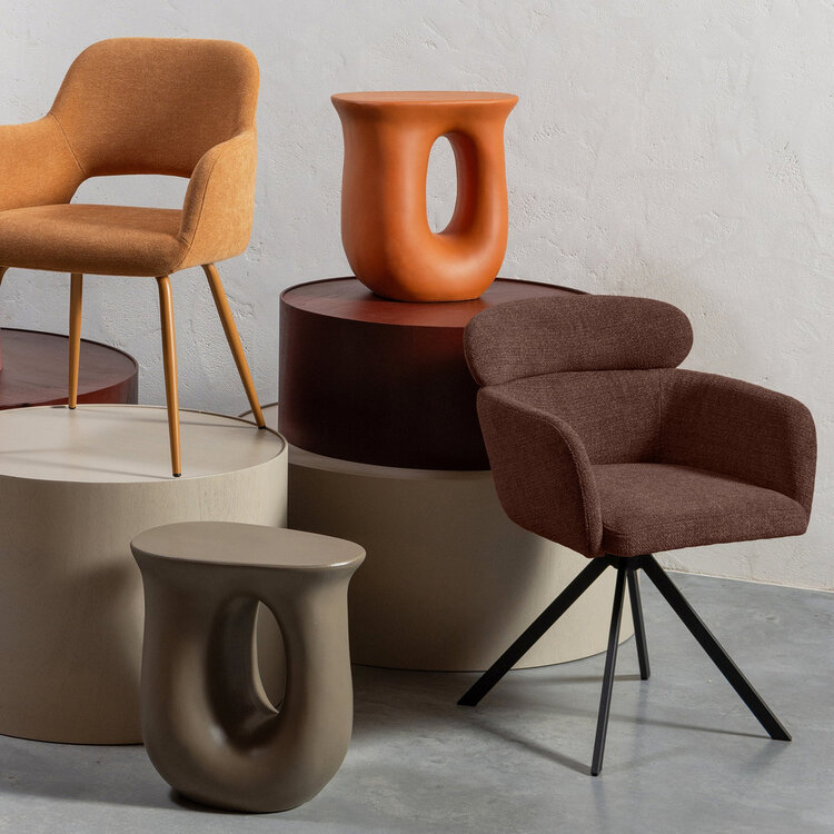 WOOOD Woood | Eetkamerstoel Fenne chestnut draaibaar