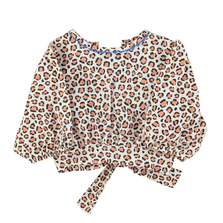 Piupiuchick Piupiuchick | Cropped blouse ecru panter