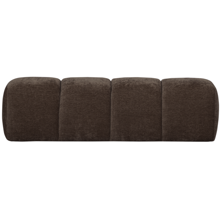 WOOOD. Woood | Bankje Mojo geweven ribstof bruin 160cm