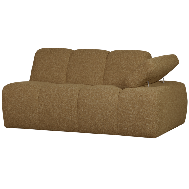 WOOOD. Woood | 1,5-Zits met arm rechts boucle geel bruin