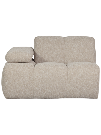 WOOOD Woood | 1-Zits Mojo met arm links boucle beige