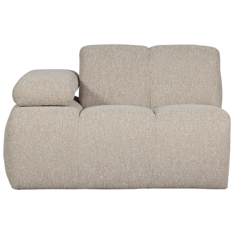WOOOD Woood | 1-Zits Mojo met arm links boucle beige