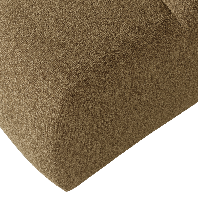 WOOOD Woood | Poef Mojo boucle geel bruin 45x80x60cm