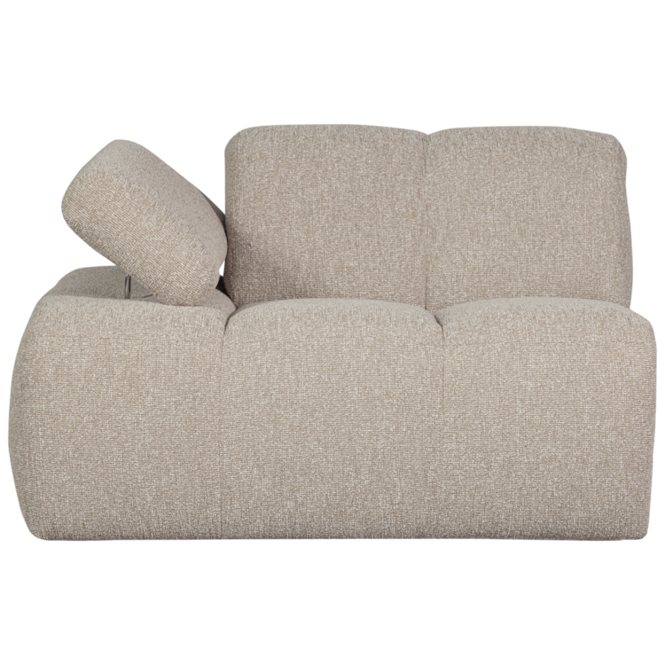 WOOOD Woood | 1-Zits Mojo met arm links boucle beige