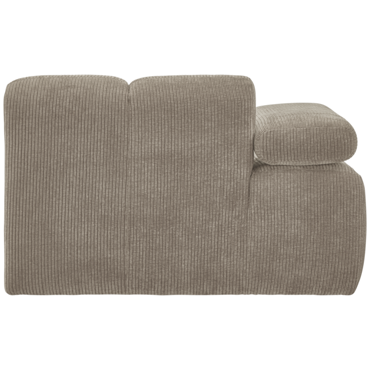 WOOOD. Woood | 1-Zits Mojo met arm links geweven ribstof donker zand