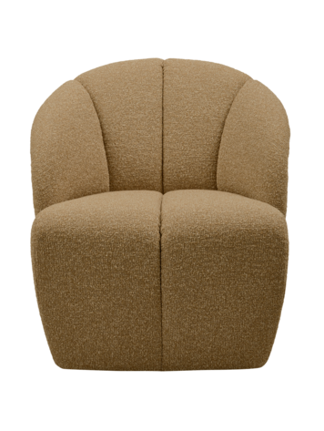 WOOOD Woood | Draaifauteuil Mojo boucle geel/bruin