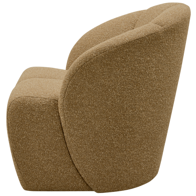 WOOOD Woood | Draaifauteuil Mojo boucle geel/bruin