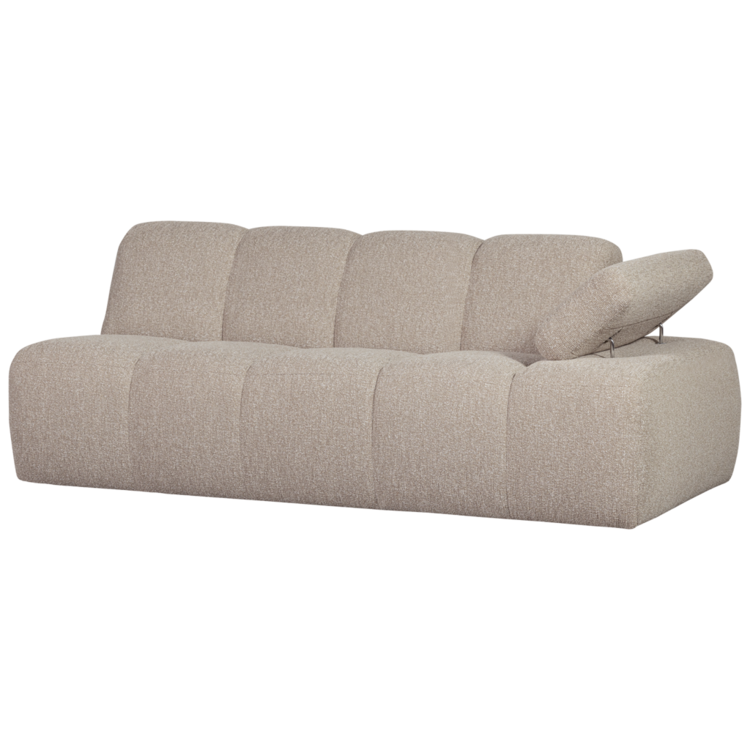 WOOOD Woood | 2-zits Mojo met arm rechts boucle beige