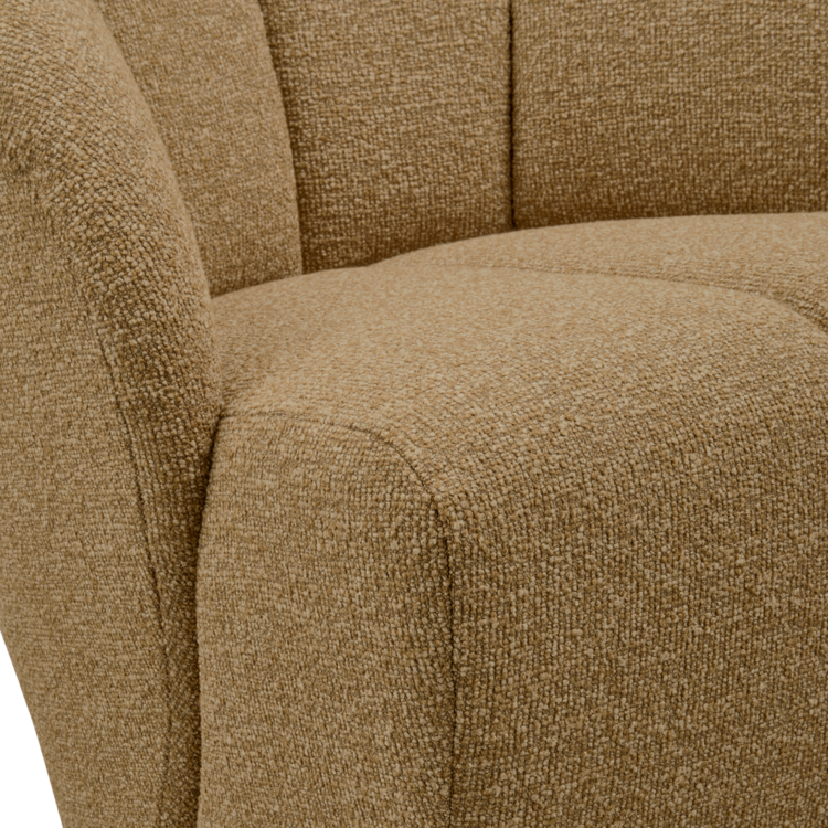 WOOOD Woood | Draaifauteuil Mojo boucle geel/bruin
